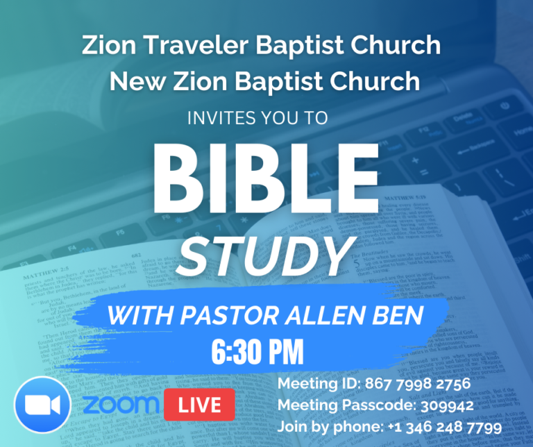 Zoom Bible Study Information