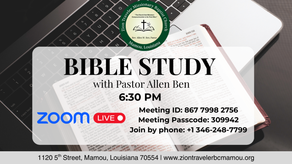 ZTBC Bible Study Announcement